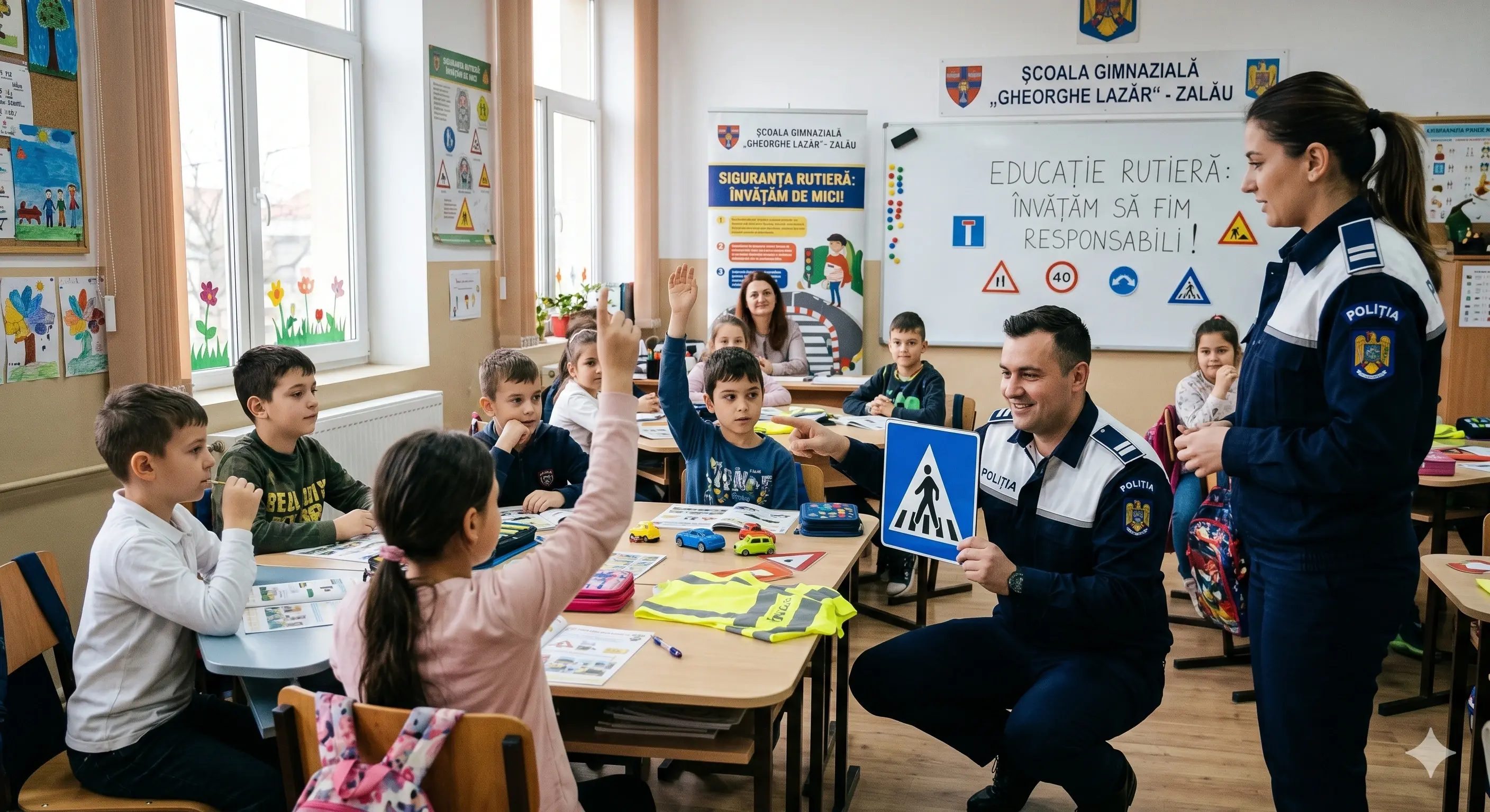 Poliția din Sălaj promovează siguranța rutieră în școli