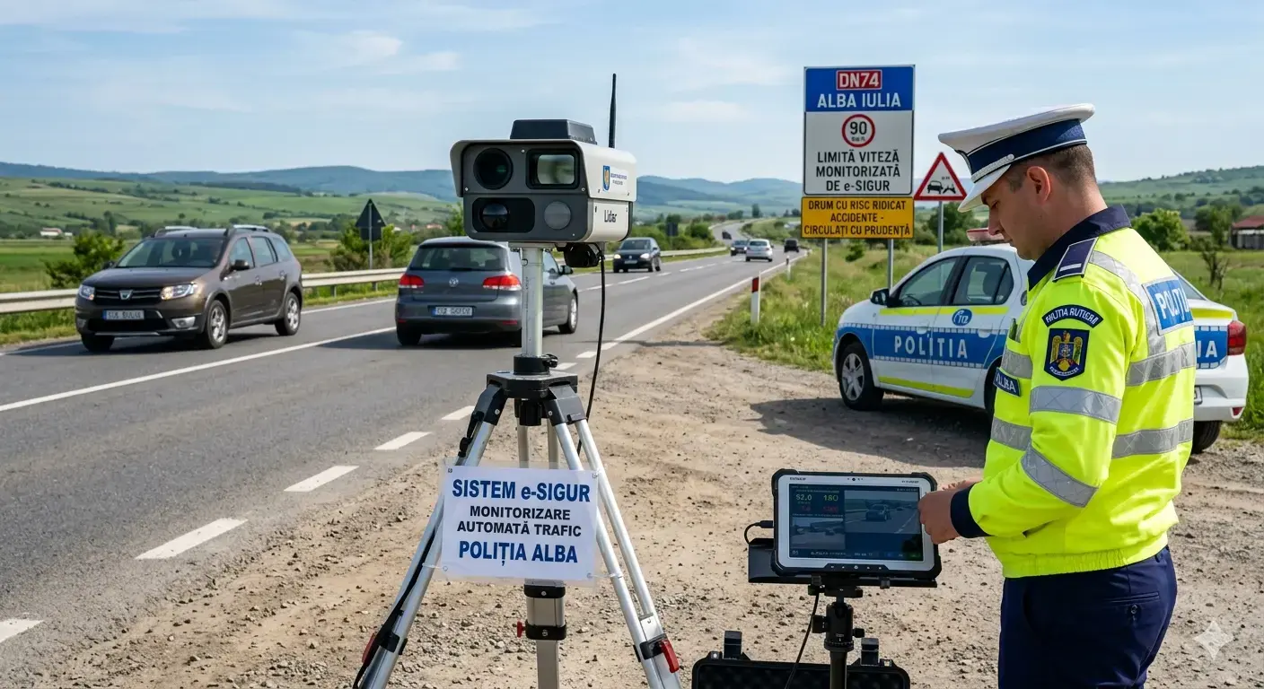 Poliția Alba implementează sistemul e-SIGUR pentru reducerea încălcărilor rutiere
