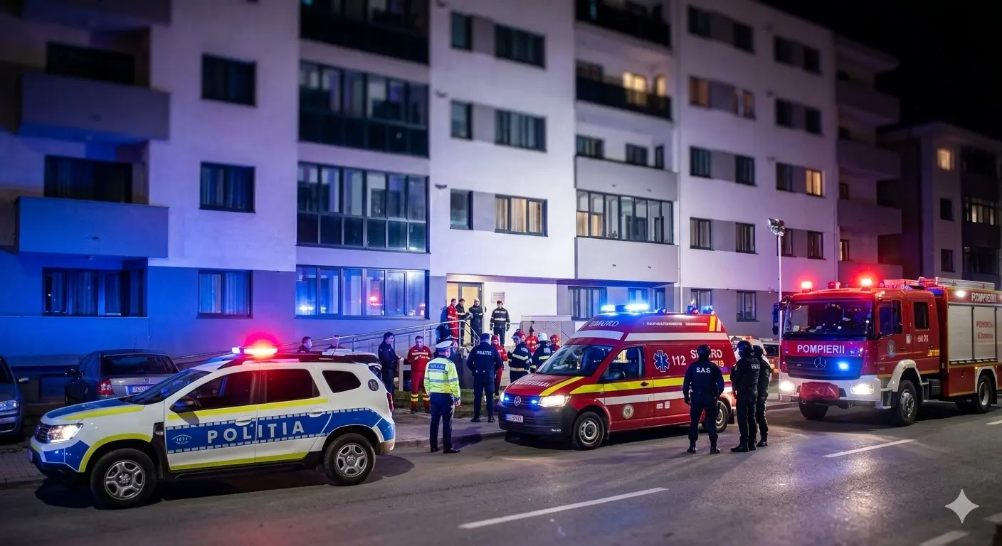 Poliția mobilizează forțe suplimentare după ce bărbat de 32 de ani amenință să sară de la balcon