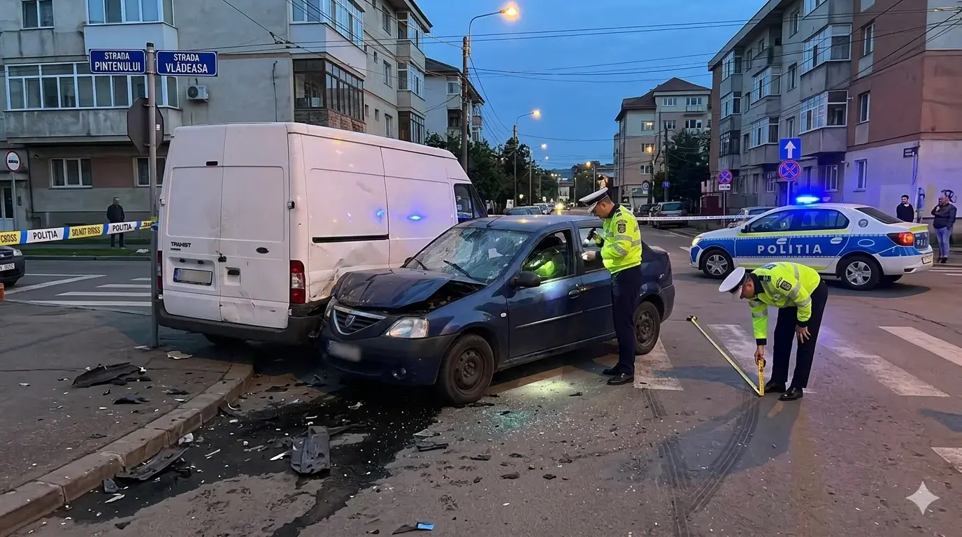 Tânăr de 18 ani, beat și fără permis, reținut după ce a accidentat o femeie și un copil