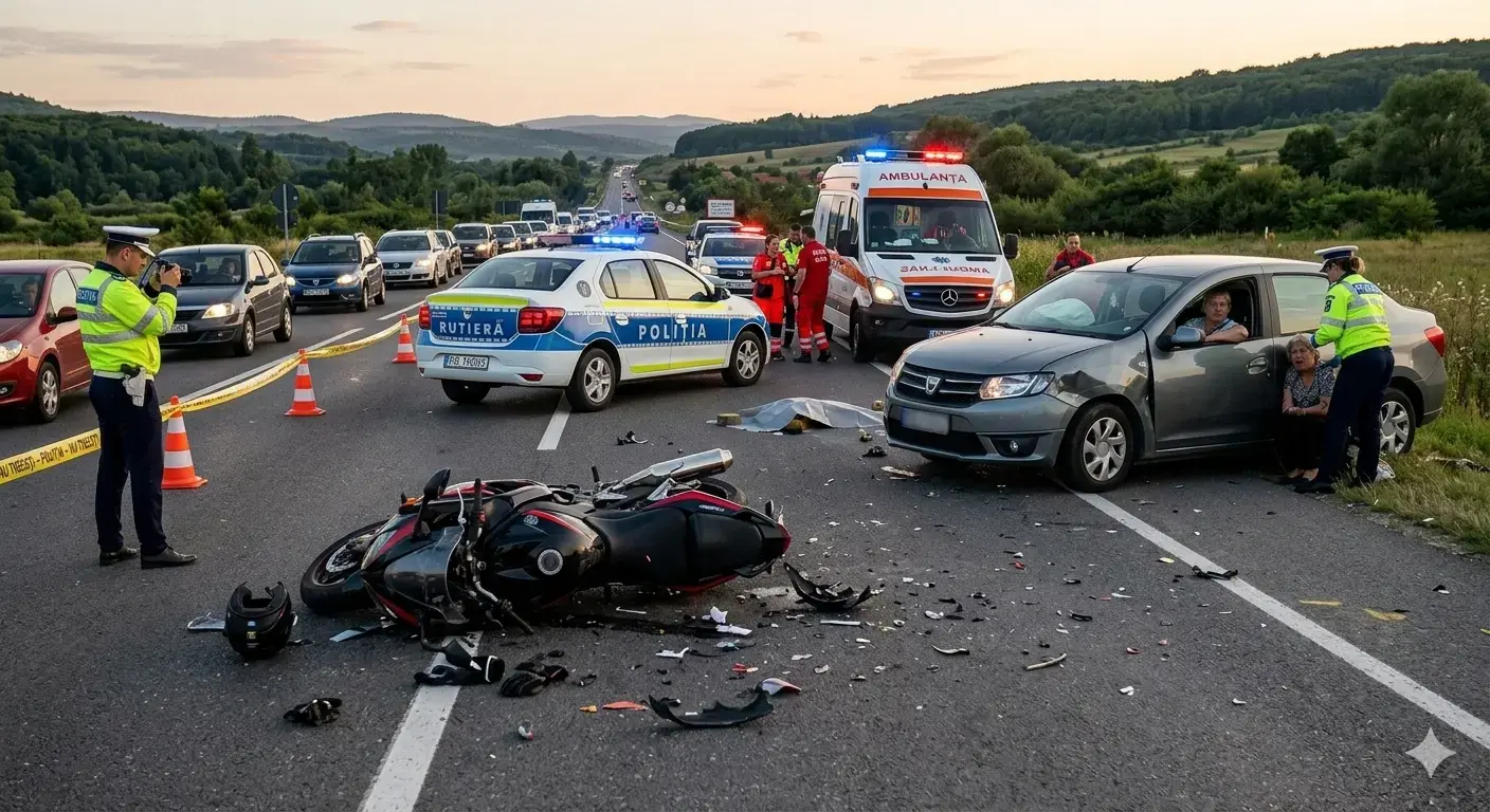 Accident mortal pe DN1F lângă Mera: un motociclist și-a pierdut viața