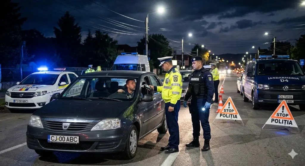 Poliția din Turda legitimează 234 de persoane într-o acțiune de amploare